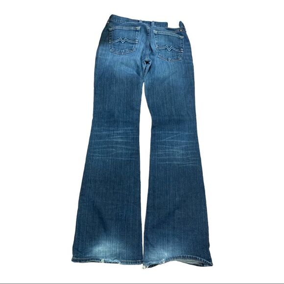 Lucky Brand Sweet N Low Boot Cut Medium Blue Wash Factory Faded Preowned Jeans - Picture 3 of 9